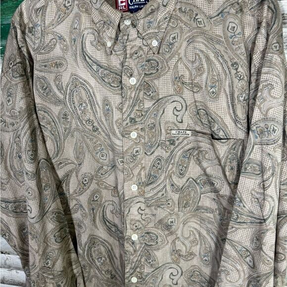 Vintage Chaps Ralph Lauren Paisley Print Shirt - Picture 3 of 6
